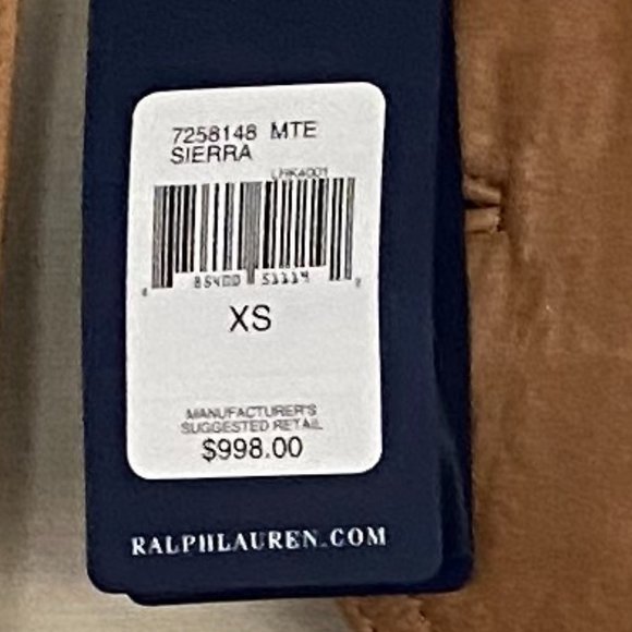 Ralph Lauren Tan Sierra Brown Leather Jacket XS - Picture 5 of 5